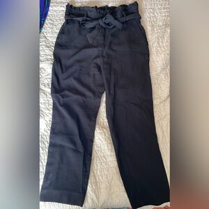 ZARA Black Paperbag Waist Pants